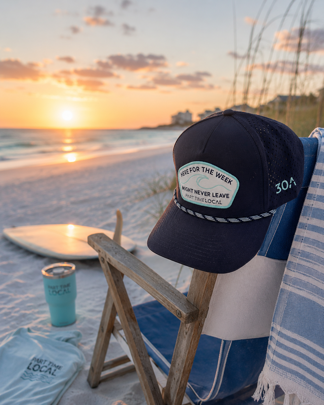 30A Here for the Week, Might Never Leave Rope Hat